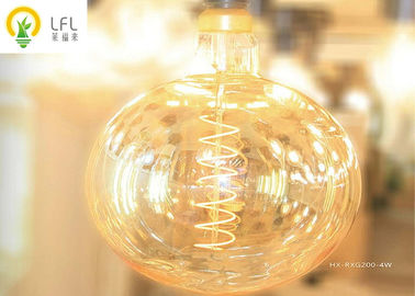 Fancy Light Bulbs With Vintage Spiral Filament , Golden Glass Decorative Light Bulbs
