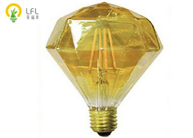4W 2200K Flat Diamond Decorative LED Bulbs With Golden Glass D64*148mm