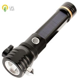 Safety Guard High Power Led Torch Light With Solar Rechargeable Battery